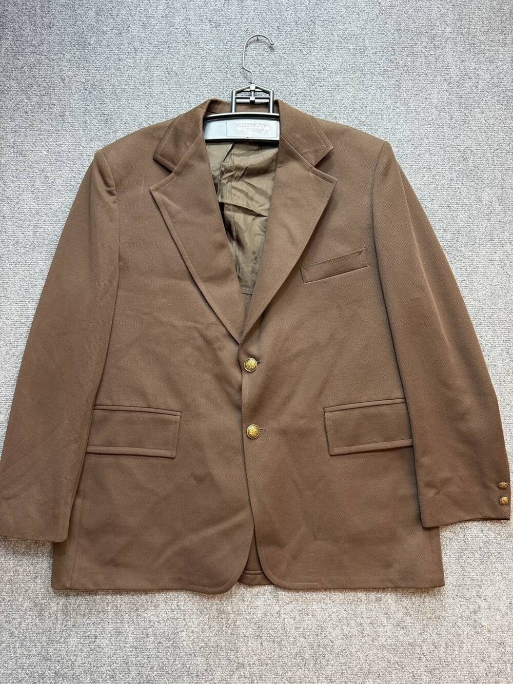 Vintage JCPenney Brown Blazer Sport Coat Men's Size 46R Made In Colombia